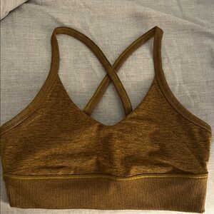 Aerie Olive Brown Hugger Sports Bra
